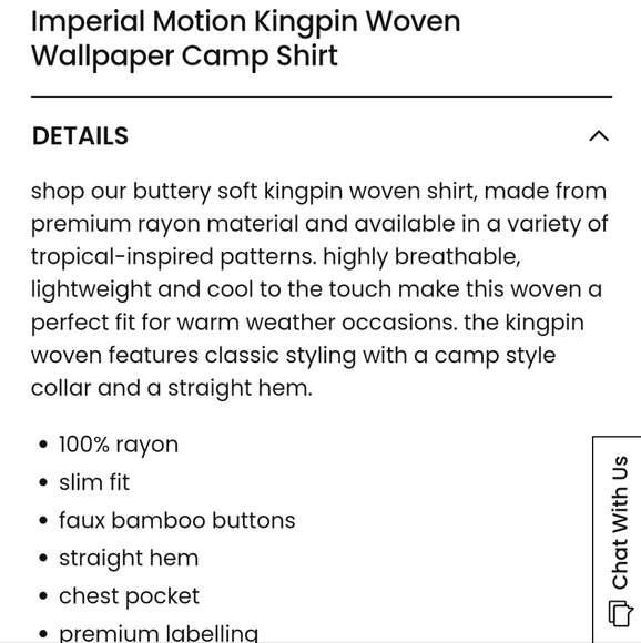 Imperial Motion Kingpin Woven Wallpaper Camp Shirt - Picture 8 of 8